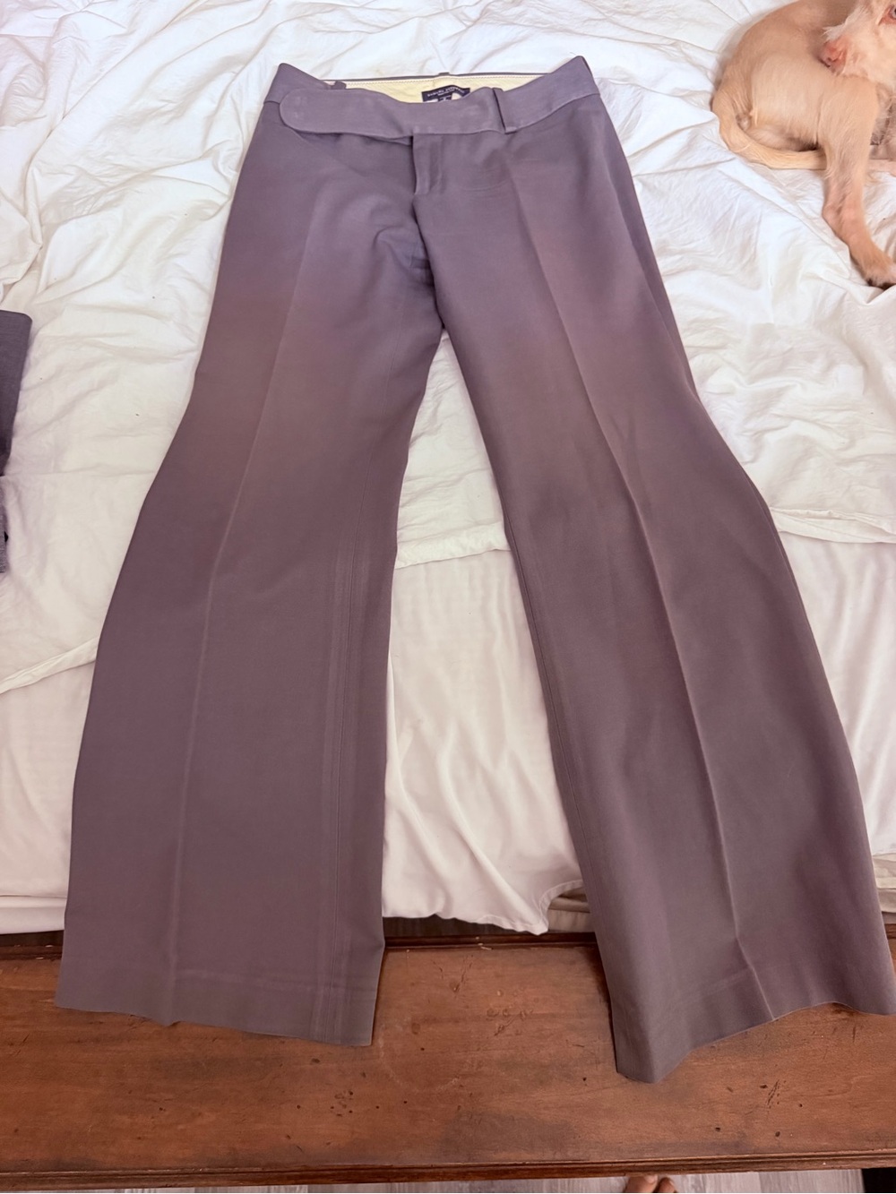 High-Rise Wide Leg Dress Pants in Taupe banana republic - Picture 3 of 3
